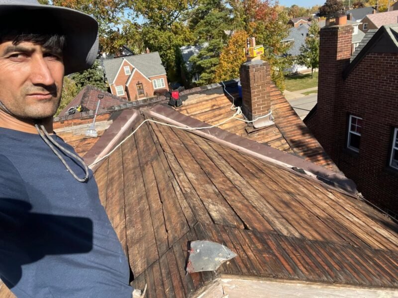 Residential roof installation in progress