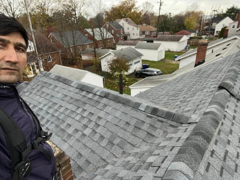 Completed residential roofing project
